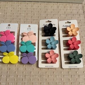 Vibrant Flower Hair Clips Set for Kids